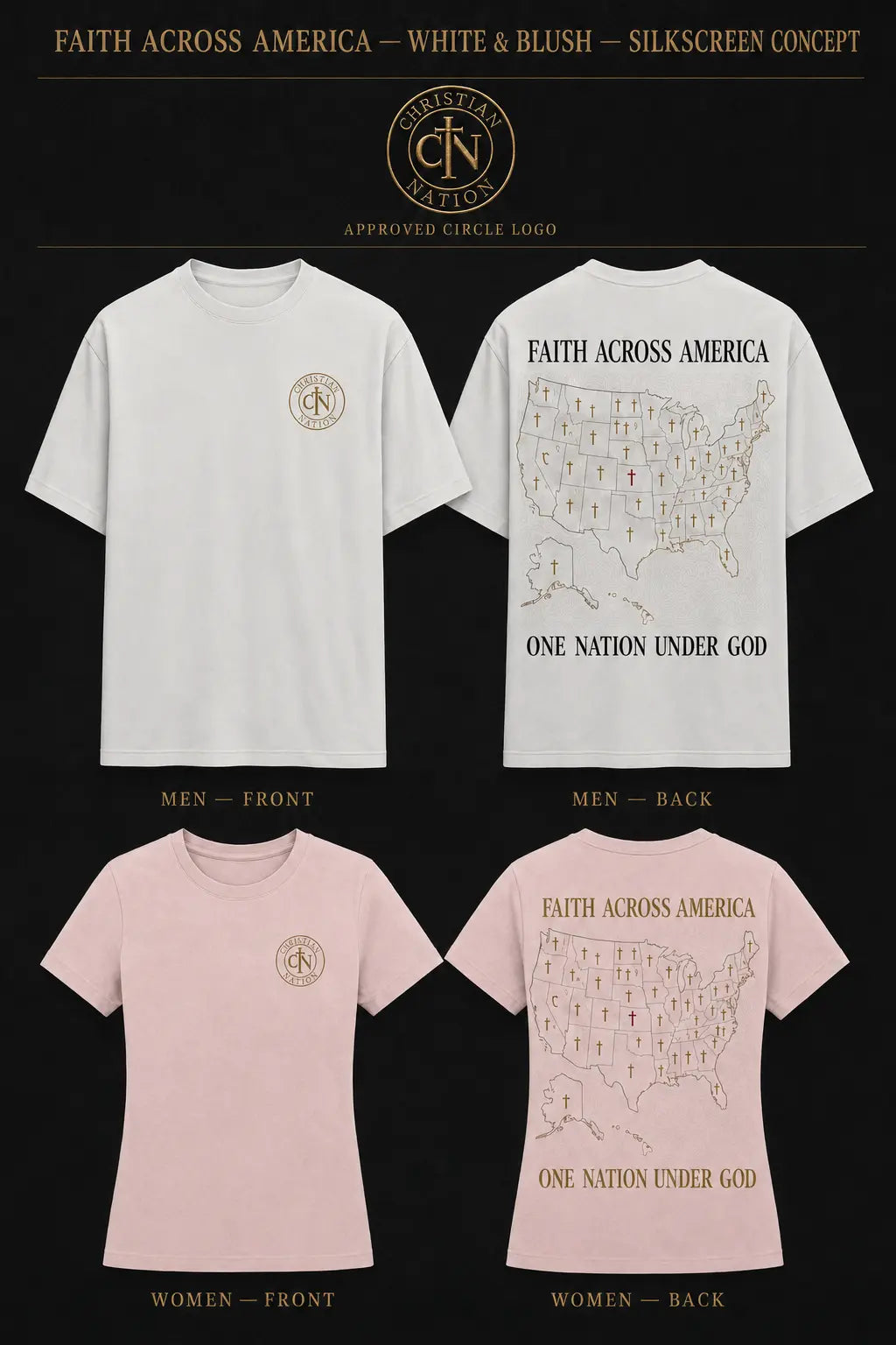 Faith Across America — White & Blush